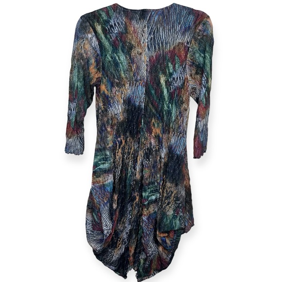 Giselle Shepatin Abstract Artful Long Sleeve Mesh Dress - Picture 7 of 8